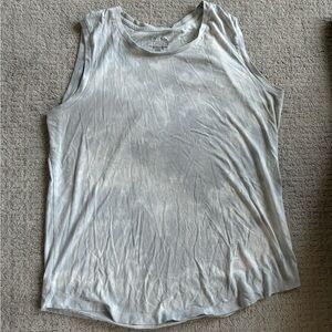 Light gray tie dye tank top